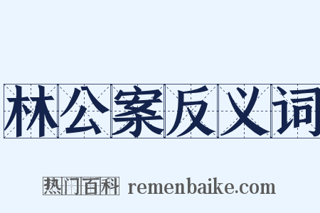 林公案反义词是什么意思的图片